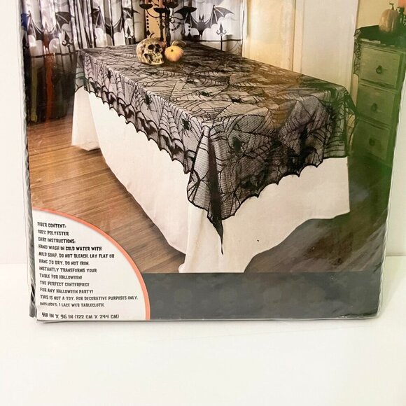 Spirit Lace Web Tablecloth Halloween Decor - Picture 3 of 9